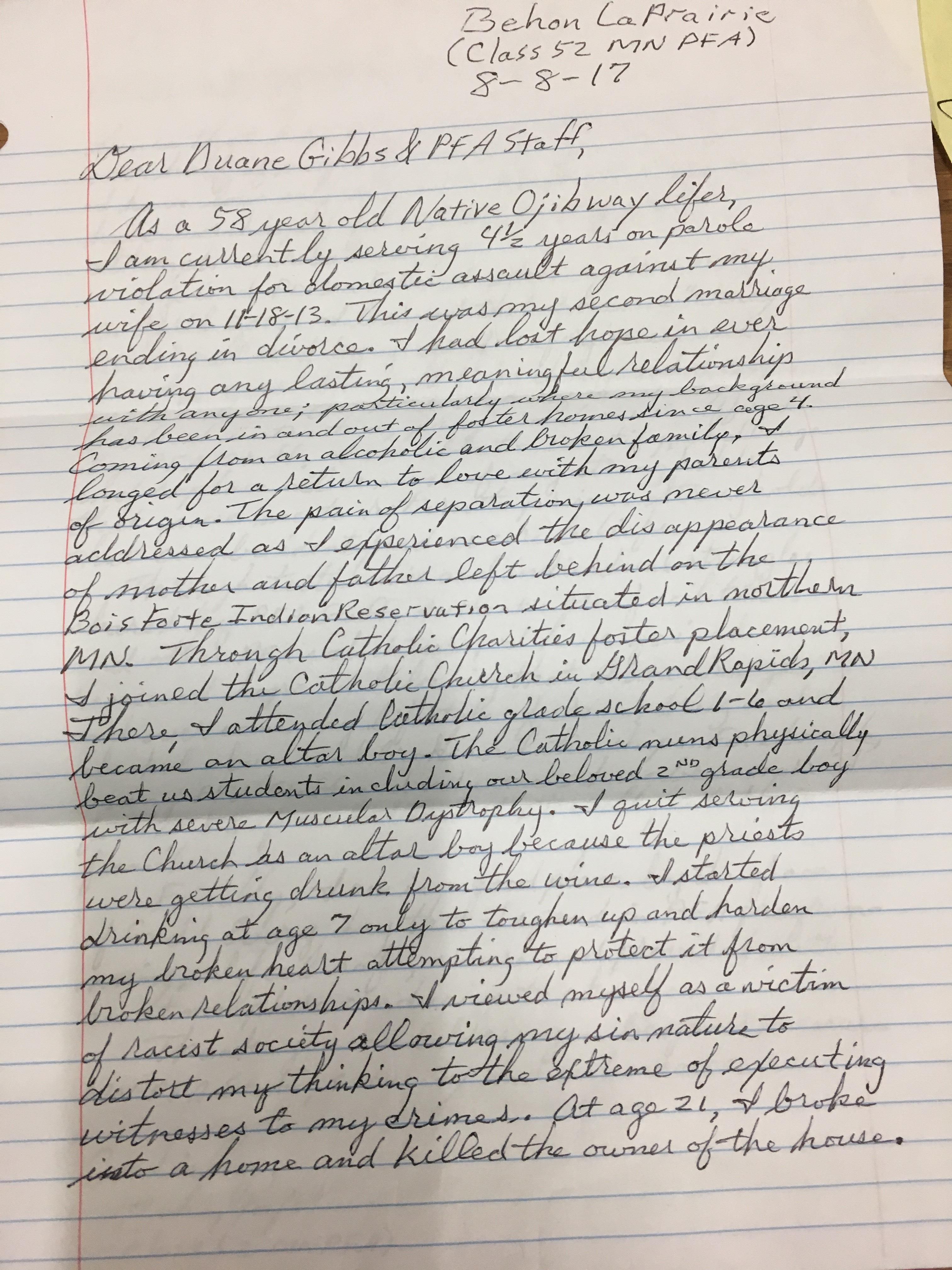 Durango Prisoner Letter Writing  Save the Kids