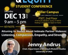11th Biannual Utah Crime, Justice, and Equity Student Conference – December 13, 2025 – 9am to 5pm